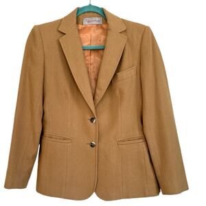 Evan Picone Tan Vintage Wool Blend Blazer